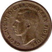 Australia Florin Coat of Arms 1951 KM# 48 GEORGIVS VI D:G:BR:OMN:REX FIDEI DEF. HP coin obverse Australia Florin Coat of Arms 1951 KM# 48 GEORGIVS VI D:G:BR:OMN:REX FIDEI DEF. HP coin obverse