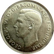 Australia Florin George VI 1938 KM# 40 GEORGIVS VI D:G:BR:OMN:REX F:D:IND:IMP. HP coin obverse Australia Florin George VI 1938 KM# 40 GEORGIVS VI D:G:BR:OMN:REX F:D:IND:IMP. HP coin obverse