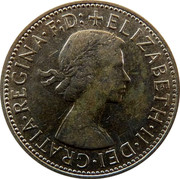 Australia Florin Royal Visit 1954 KM# 55 + ELIZABETH∙II∙DEI∙GRATIA∙REGINA∙F:D: coin obverse Australia Florin Royal Visit 1954 KM# 55 + ELIZABETH∙II∙DEI∙GRATIA∙REGINA∙F:D: coin obverse