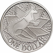 Australia One Dollar (Aboriginal Kangaroo Design) KM# 100a ONE DOLLAR coin reverse Australia One Dollar (Aboriginal Kangaroo Design) KM# 100a ONE DOLLAR coin reverse