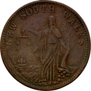 Australia One Penny ND KM# Tn284 Unnamed Token Issues NEW SOUTH WALES coin reverse Australia One Penny ND KM# Tn284 Unnamed Token Issues NEW SOUTH WALES coin reverse