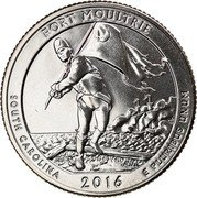 USA Quarter Dollar Fort Moultrie 2016 D KM# 639 UNITED STATES OF AMERICA LIBERTY IN GOD WE TRUST D QUARTER DOLLAR coin obverse USA Quarter Dollar Fort Moultrie 2016 D KM# 639 UNITED STATES OF AMERICA LIBERTY IN GOD WE TRUST D QUARTER DOLLAR coin obverse