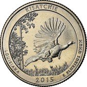 USA Quarter Dollar Kisatchie National Forest 2015 P KM# 598 UNITED STATES OF AMERICA IN GOD WE TRUST LIBERTY QUARTER DOLLAR D coin obverse USA Quarter Dollar Kisatchie National Forest 2015 P KM# 598 UNITED STATES OF AMERICA IN GOD WE TRUST LIBERTY QUARTER DOLLAR D coin obverse