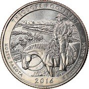 USA Quarter Dollar Theodore Roosevelt National Park 2016 P KM# 638 UNITED STATES OF AMERICA LIBERTY IN GOD WE TRUST P QUARTER DOLLAR coin obverse USA Quarter Dollar Theodore Roosevelt National Park 2016 P KM# 638 UNITED STATES OF AMERICA LIBERTY IN GOD WE TRUST P QUARTER DOLLAR coin obverse
