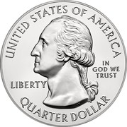 USA Quarter Dollar Washington Quarter - Bombay Hook National Wildlife Refuge 2015 KM# 633 UNITED STATES OF AMERICA IN GOD WE TRUST LIBERTY P QUARTER DOLLAR coin obverse