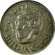 Australia Shilling George VI 1938 KM# 39 AUSTRALIA KG SHILLING 1940 coin reverse Australia Shilling George VI 1938 KM# 39 AUSTRALIA KG SHILLING 1940 coin reverse