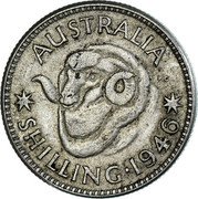 Australia Shilling George VI 1946 KM# 39a AUSTRALIA KG SHILLING 1946 coin reverse Australia Shilling George VI 1946 KM# 39a AUSTRALIA KG SHILLING 1946 coin reverse