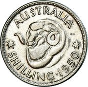 Australia Shilling George VI 1950 KM# 46 AUSTRALIA SHILLING 1950 coin reverse Australia Shilling George VI 1950 KM# 46 AUSTRALIA SHILLING 1950 coin reverse