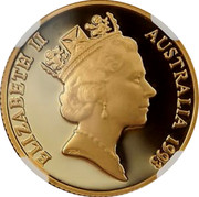 Australia Two Hundred Dollars Pride of Australia. Squirrel Glider Possum 1993 KM# 222 ELIZABETH II AUSTRALIA 1993 RDM coin obverse Australia Two Hundred Dollars Pride of Australia. Squirrel Glider Possum 1993 KM# 222 ELIZABETH II AUSTRALIA 1993 RDM coin obverse