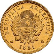 Argentina 1/2 Argentino Capped Liberty Head 1884 KM# 30 REPÚBLICA ARGENTINA 1884 coin obverse Argentina 1/2 Argentino Capped Liberty Head 1884 KM# 30 REPÚBLICA ARGENTINA 1884 coin obverse