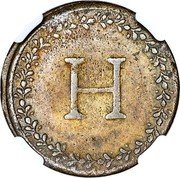 Canada Halfpenny Nova Scotia Token 1816  H coin reverse Canada Halfpenny Nova Scotia Token 1816  H coin reverse