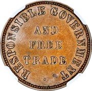 Canada 1/2 Penny (Responsible Government and Free Trade) RESPONSIBLE GOVERNMENT AND FREE TRADE coin reverse Canada 1/2 Penny (Responsible Government and Free Trade) RESPONSIBLE GOVERNMENT AND FREE TRADE coin reverse