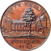 UK 1/2 Penny (Warwickshire Coventry White Friars) WHITE FRIARS FOUNDED 1342 coin obverse UK 1/2 Penny (Warwickshire Coventry White Friars) WHITE FRIARS FOUNDED 1342 coin obverse