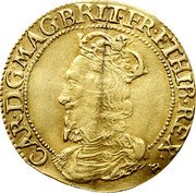 UK 1/2 Unite Charles I Third Coinage ND (1639-1641)  CAR D G MAG BRIT FR ET HIB REX coin obverse UK 1/2 Unite Charles I Third Coinage ND (1639-1641)  CAR D G MAG BRIT FR ET HIB REX coin obverse