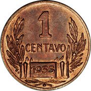 Argentina 1 Centavo A Sower Pattern 1935  KM# Pn43 1 CENTAVO 1935 coin reverse Argentina 1 Centavo A Sower Pattern 1935  KM# Pn43 1 CENTAVO 1935 coin reverse