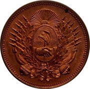 Argentina 1 Centavo Fuertes (Pattern Without Liberty) KM# Pn17 E coin obverse Argentina 1 Centavo Fuertes (Pattern Without Liberty) KM# Pn17 E coin obverse