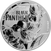 Tuvalu 1 Dollar Black Panther Marvel 2018 BU KM# 396 ©MARVEL MARVEL BLACK PANTHER coin reverse Tuvalu 1 Dollar Black Panther Marvel 2018 BU KM# 396 ©MARVEL MARVEL BLACK PANTHER coin reverse
