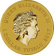 Tuvalu 1 Dollar Chinese New Year Dragon 2017 P KM# 377 QUEEN ELIZABETH II IRB 1 DOLLAR TUVALU 2017 coin obverse Tuvalu 1 Dollar Chinese New Year Dragon 2017 P KM# 377 QUEEN ELIZABETH II IRB 1 DOLLAR TUVALU 2017 coin obverse