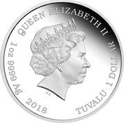 Tuvalu 1 Dollar Daito and Sho 2018Â P Proof QUEEN ELIZABETH II IRB 1 OZ 9999 AG 2018 TUVALU 1 DOLLAR coin obverse Tuvalu 1 Dollar Daito and Sho 2018Â P Proof QUEEN ELIZABETH II IRB 1 OZ 9999 AG 2018 TUVALU 1 DOLLAR coin obverse