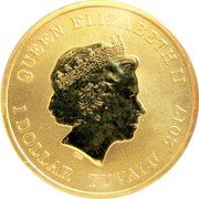 Tuvalu 1 Dollar (Diwali) KM# 379 QUEEN ELIZABETH II IRB 1 DOLLAR TUVALU 2017 coin obverse Tuvalu 1 Dollar (Diwali) KM# 379 QUEEN ELIZABETH II IRB 1 DOLLAR TUVALU 2017 coin obverse