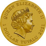 Tuvalu 1 Dollar (Dragon) 1 DOLLAR 2021 IRB QUEEN ELIZABETH II TUVALU coin obverse Tuvalu 1 Dollar (Dragon) 1 DOLLAR 2021 IRB QUEEN ELIZABETH II TUVALU coin obverse