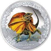 Tuvalu 1 Dollar (Frilled Neck Lizard) FRILLED NECK LIZARD coin reverse Tuvalu 1 Dollar (Frilled Neck Lizard) FRILLED NECK LIZARD coin reverse