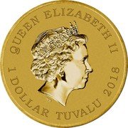 Tuvalu 1 Dollar Hot Wheels 2018 P BU QUEEN ELIZABETH II IRB 1 DOLLAR TUVALU 2018 coin obverse Tuvalu 1 Dollar Hot Wheels 2018 P BU QUEEN ELIZABETH II IRB 1 DOLLAR TUVALU 2018 coin obverse