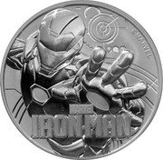 Tuvalu 1 Dollar Iron Man 2018 BU KM# 398 ©MARVEL MARVEL IRON MAN coin reverse Tuvalu 1 Dollar Iron Man 2018 BU KM# 398 ©MARVEL MARVEL IRON MAN coin reverse