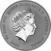 Tuvalu 1 Dollar (Kissing Ottifants) QUEEN ELIZABETH II IRB 1 OZ 9999 AG 2020 TUVALU 1 DOLLAR coin obverse Tuvalu 1 Dollar (Kissing Ottifants) QUEEN ELIZABETH II IRB 1 OZ 9999 AG 2020 TUVALU 1 DOLLAR coin obverse