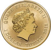 Tuvalu 1 Dollar Love is in the Air 2015 P QUEEN ELIZABETH II IRB 1 DOLLAR TUVALU 2015 coin obverse Tuvalu 1 Dollar Love is in the Air 2015 P QUEEN ELIZABETH II IRB 1 DOLLAR TUVALU 2015 coin obverse