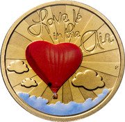 Tuvalu 1 Dollar Love is in the Air 2015 P LOVE IS IN THE AIR P coin reverse Tuvalu 1 Dollar Love is in the Air 2015 P LOVE IS IN THE AIR P coin reverse