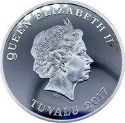 Tuvalu One Dollar M4 Sherman 2017  Prooflike QUEEN ELIZABETH II IRB TUVALU 2017 coin obverse Tuvalu One Dollar M4 Sherman 2017  Prooflike QUEEN ELIZABETH II IRB TUVALU 2017 coin obverse