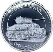 Tuvalu One Dollar M4 Sherman 2017  Prooflike M4 SHERMAN ONE DOLLAR JI coin reverse Tuvalu One Dollar M4 Sherman 2017  Prooflike M4 SHERMAN ONE DOLLAR JI coin reverse