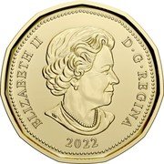Canada 1 Dollar (Oscar Peterson) ELIZABETH II D G REGINA SB 2022 coin obverse Canada 1 Dollar (Oscar Peterson) ELIZABETH II D G REGINA SB 2022 coin obverse