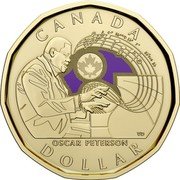 Canada 1 Dollar (Oscar Peterson) CANADA C-7 Bb7/D Eb6 F7 Bb7sus Bb OSCAR PETERSON VD DOLLAR coin reverse Canada 1 Dollar (Oscar Peterson) CANADA C-7 Bb7/D Eb6 F7 Bb7sus Bb OSCAR PETERSON VD DOLLAR coin reverse