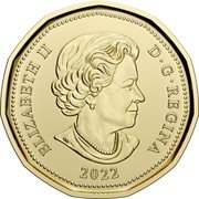 Canada 1 Dollar (Oscar Peterson Hymn to Freedom) ELIZABETH II D G REGINA SB 2022 coin obverse Canada 1 Dollar (Oscar Peterson Hymn to Freedom) ELIZABETH II D G REGINA SB 2022 coin obverse