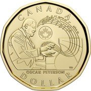 Canada 1 Dollar (Oscar Peterson Hymn to Freedom) CANADA C-7 Bb7/D Eb6 F7 Bb7sus Bb OSCAR PETERSON VD DOLLAR coin reverse Canada 1 Dollar (Oscar Peterson Hymn to Freedom) CANADA C-7 Bb7/D Eb6 F7 Bb7sus Bb OSCAR PETERSON VD DOLLAR coin reverse