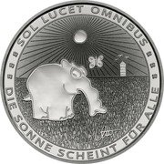 Tuvalu 1 Dollar Ottifant 2021  BU SOL LUCET OMNIBUS OTTO DIE SONNE SCHEINT FÜR ALLE coin reverse Tuvalu 1 Dollar Ottifant 2021  BU SOL LUCET OMNIBUS OTTO DIE SONNE SCHEINT FÜR ALLE coin reverse