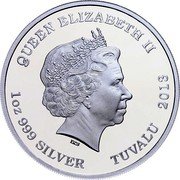 Tuvalu 1 Dollar (Phoenix) QUEEN ELIZABETH II IRB 1OZ 999 SILVER TUVALU 2013 coin obverse Tuvalu 1 Dollar (Phoenix) QUEEN ELIZABETH II IRB 1OZ 999 SILVER TUVALU 2013 coin obverse
