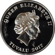 Tuvalu One Dollar Plane P51 Mustang 2017  Prooflike QUEEN ELIZABETH II IRB TUVALU 2017 coin obverse Tuvalu One Dollar Plane P51 Mustang 2017  Prooflike QUEEN ELIZABETH II IRB TUVALU 2017 coin obverse