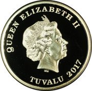 Tuvalu One Dollar Spitfire Anniversary 2017  Proof QUEEN ELIZABETH II IRB TUVALU 2017 coin obverse Tuvalu One Dollar Spitfire Anniversary 2017  Proof QUEEN ELIZABETH II IRB TUVALU 2017 coin obverse