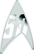 Tuvalu 1 Dollar Star Trek 2016  Proof 50 TM & © 2016 CBS. ARR. coin reverse
