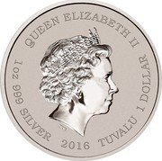 Tuvalu 1 Dollar Star Trek USS Enterprise NCC 1701 2016 P UNC QUEEN ELIZABETH II IRB 1 OZ 999 SILVER 2016 TUVALU 1 DOLLAR coin obverse Tuvalu 1 Dollar Star Trek USS Enterprise NCC 1701 2016 P UNC QUEEN ELIZABETH II IRB 1 OZ 999 SILVER 2016 TUVALU 1 DOLLAR coin obverse
