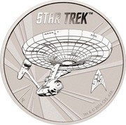 Tuvalu 1 Dollar Star Trek USS Enterprise NCC 1701 2016 P UNC STAR TREK TM P TM & © 2016 CBS. ARR. coin reverse Tuvalu 1 Dollar Star Trek USS Enterprise NCC 1701 2016 P UNC STAR TREK TM P TM & © 2016 CBS. ARR. coin reverse