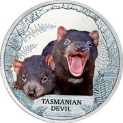 Tuvalu 1 Dollar (Tasmanian Devil) TASMANIAN DEVIL coin reverse Tuvalu 1 Dollar (Tasmanian Devil) TASMANIAN DEVIL coin reverse