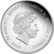 Tuvalu 1 Dollar The Wizard of Oz 2019 P Proof QUEEN ELIZABETH II IRB 1 OZ 9999 AG 2019 TUVALU 1 DOLLAR coin obverse Tuvalu 1 Dollar The Wizard of Oz 2019 P Proof QUEEN ELIZABETH II IRB 1 OZ 9999 AG 2019 TUVALU 1 DOLLAR coin obverse