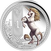 Tuvalu 1 Dollar (Unicorn) $1 coin reverse Tuvalu 1 Dollar (Unicorn) $1 coin reverse