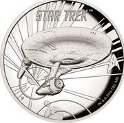 Tuvalu 1 Dollar USS Enterprise NCC 1701 Star Trek 2016 P Proof STAR TREK TM 50 P TM & © 2016 CBS. ARR. coin reverse