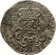Netherlands 1 Ducaton (Amsterdam) KM# 1a CONCORDIA RES PARVÆ CRESCUNT 1673 coin reverse