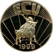 Spain ECU Music 1999 ECU 1999 coin reverse Spain ECU Music 1999 ECU 1999 coin reverse